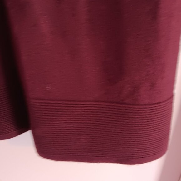 Evolution by Cyrus Women's Open Front Burgundy Cardigan Small - Picture 2 of 5